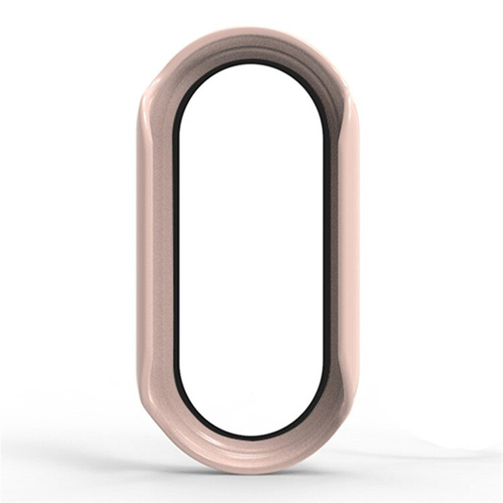 2in1 tok + edzett üveg a Xiaomi Smart Band 10 / 9 / 8-hoz, rózsaszín
