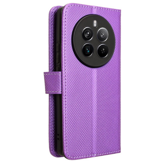 Pattintható tok a Realme 12 Pro 5G / 12 Pro+ 5G, Wallet Smart Magnet, lila