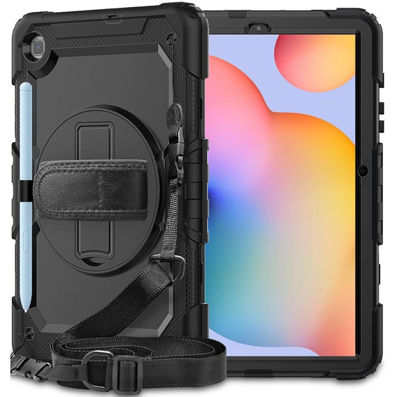 Páncélozott tok Samsung Galaxy Tab S6 Lite 2020 P610/P615 / S6 Lite 2022 10.4 iPad Pro 12.9 1, védő 360, hely a tollnak, kék