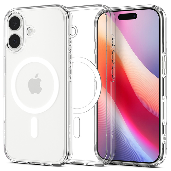 Spigen Ultra Hybrid MagSafe tok iPhone 17 készülékhez, átlátszó/fehér