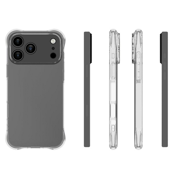 TPU tok - megerősített sarkok, kameravédelem iPhone 17 Pro Max készülékhez