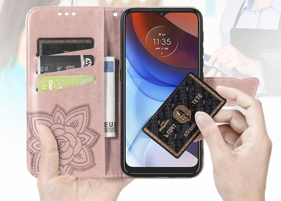 Pattintható tok a Oppo Reno 13F / Oppo Reno 13FS, Butterfly, rózsaszín rose gold