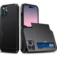 Telefontok a iPhone 15 Pro, Sliding Card Holder, fekete