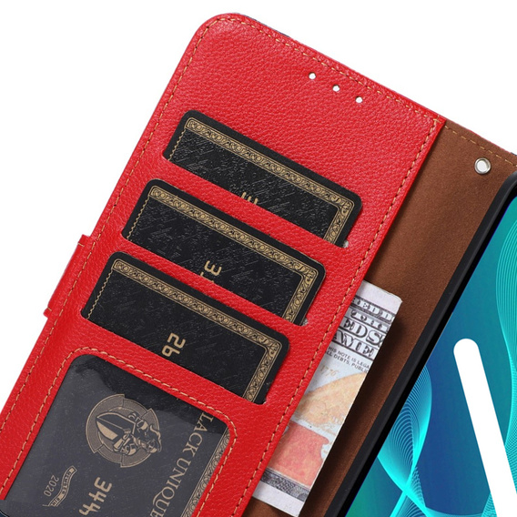 Pattintható tok a Nokia G60 5G, KHAZNEH RFID Case, Dual Color, piros