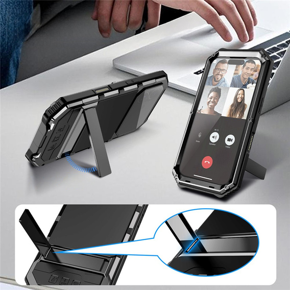 R-JUST páncélozott tok állvánnyal iPhone 17-hez