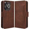 Pattintható tok a Xiaomi Poco F6, Card Slot, barna