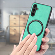 Telefontok a Samsung Galaxy A14 5G, Leather Hybrid MagSafe, zöld