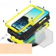 Páncélozott tok a Samsung Galaxy S22, R-JUST CamShield Slide, sárga