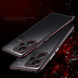 Tok Xiaomi Redmi Note 13 Pro+, Armor Bumper, lencsevédővel, fekete / piros