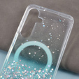 Tok Samsung Galaxy S24, Glittery, MagSafe-hoz, zöld