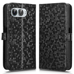Flap tok T Phone 3 5G, Wallet Rhombus, fekete