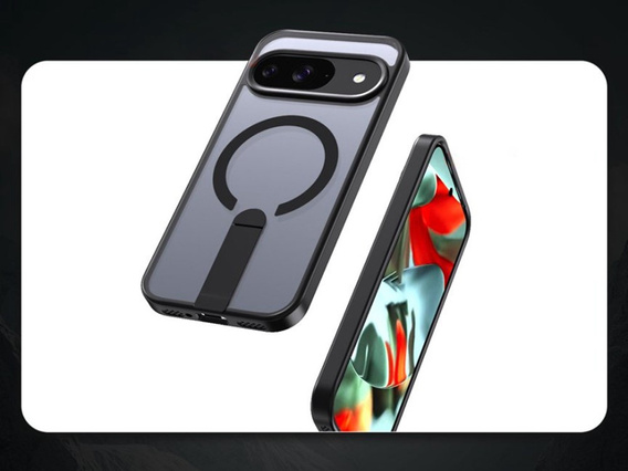 Fusion hibrid tok Google Pixel 10 / 10 Pro készülékhez, MagSafe, állvánnyal, szürke