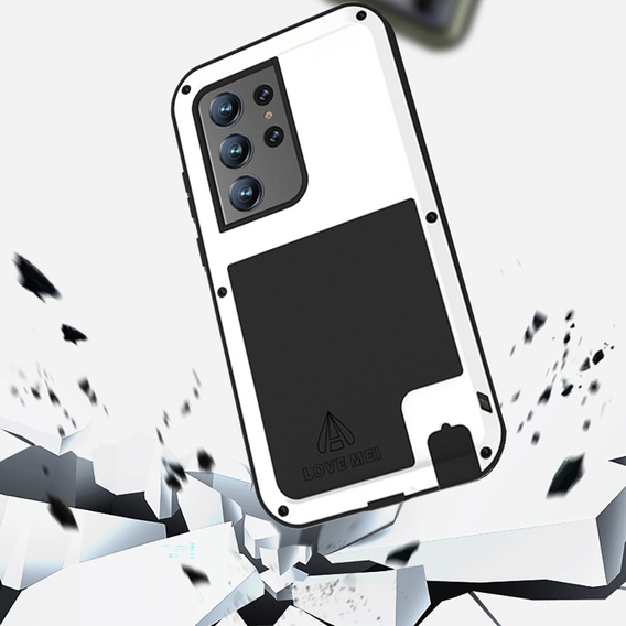 Love Mei Telefontok a Samsung Galaxy S23 Ultra, armored without glass, fehér
