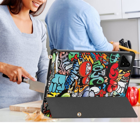 Tok Xiaomi Pad 7 / 7 Pro, Smartcase, graffiti
