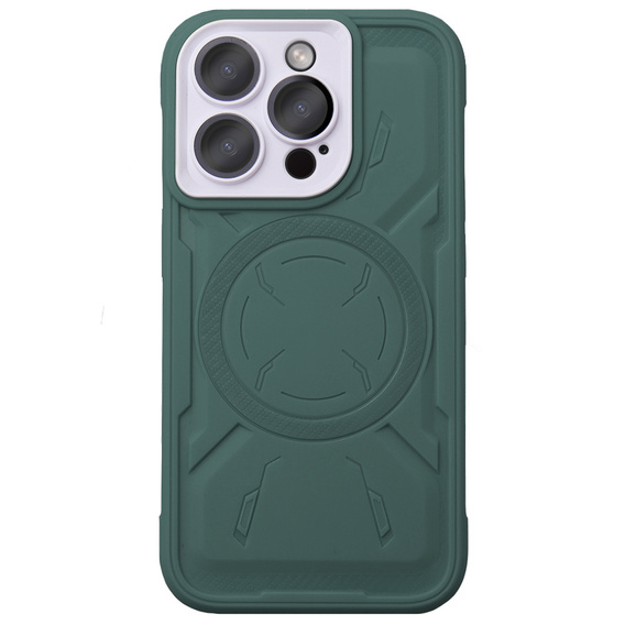 Tok iPhone 15 Pro Max, ERBORD Armor Mag, zöld
