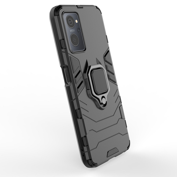 Telefontok a Realme 9i / Oppo A96, Kickstand Ring, fekete