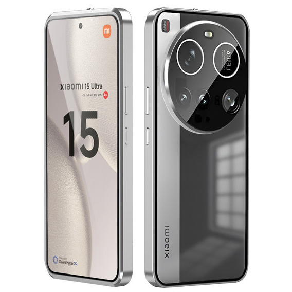 Tok Xiaomi 15 Ultra, Magnetic Dual Glass, ezüst