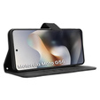 Pattintható tok a Motorola Moto G56 5G, Crazy Horse Wallet, fekete
