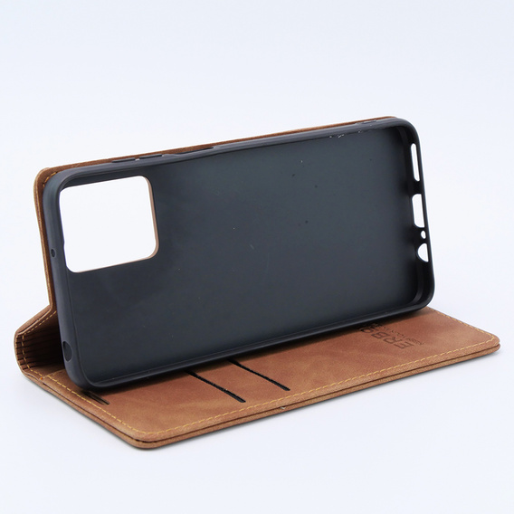 Telefontok a Motorola Moto G53, ERBORD Vintage, pénztárca patenttal, barna