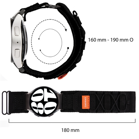 ERBORD Runner Nylon szíj a Samsung Galaxy Watch 4/5/6/7 órához