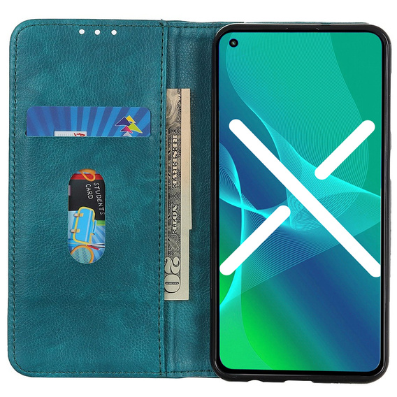 Telefontok a Xiaomi Redmi Note 10 Pro, Wallet Litchi Leather, zöld