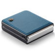 Tojás Samsung Galaxy Z Flip7 FE / Z Flip6, CASEME Litchi Leather, kék
