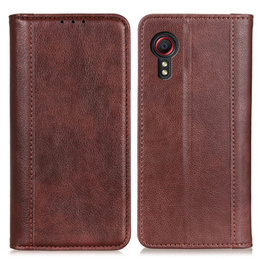 Telefontok a Samsung Galaxy Xcover 7, Wallet Litchi Leather, barna