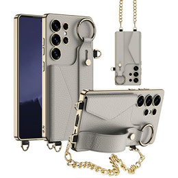 Telefontok a Samsung Galaxy S25 Ultra, GKK Leather, fekete