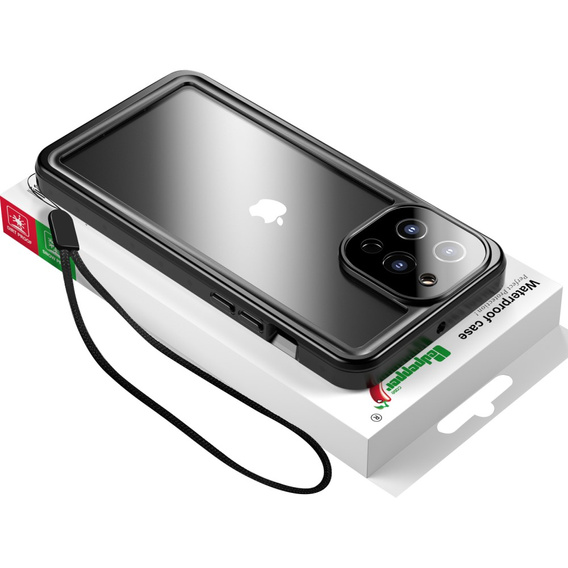 IP68 vízálló tok a iPhone 13 Pro Max, Redpepper Pro, fekete