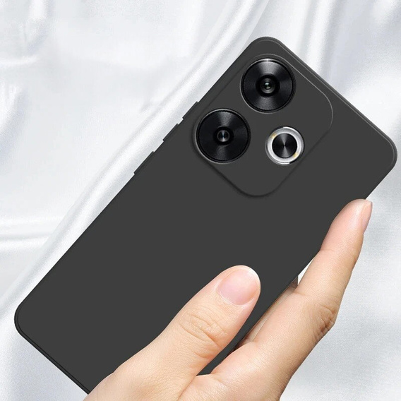 Telefontok a Xiaomi Poco F6, Silicone Lite, fekete