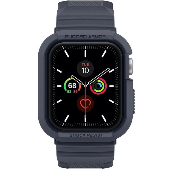 Spigen tok és szíj az Apple Watch 4/5/6/7/8/9/SE 44/45 mm-es modellekhez, Rugged Armor Pro charcoal grey