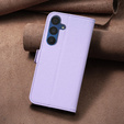 Pattintható tok a Samsung Galaxy A15, BINFEN Wallet, lila + 9H üveg 