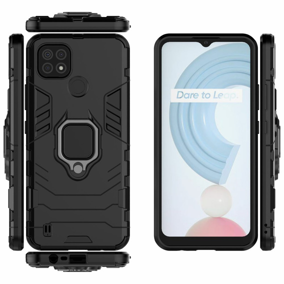 Telefontok a Realme C21, Kickstand Ring, fekete