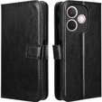 Pattintható tok a Oppo A5 Pro 5G, Crazy Horse Wallet, fekete
