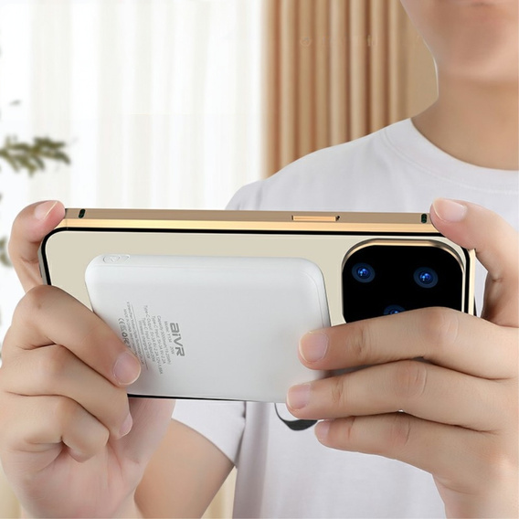 Magnetic Dual Glass MagSafe tok iPhone 15, arany