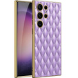 Tok Samsung Galaxy S24 Ultra, Leather Rhombus, lila