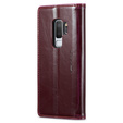 CASEME flip tok Samsung Galaxy S9+ Plus, Waxy Textured, piros