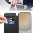 Pattintható tok a Samsung Galaxy S25 FE, RFID Wallet MagSafe CamShield, fekete