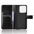 Pattintható tok a Realme C61, Crazy Horse Wallet, fekete