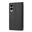 Flap tok Samsung Galaxy S25 Edge, Rhombus Crossbody Leather, fekete