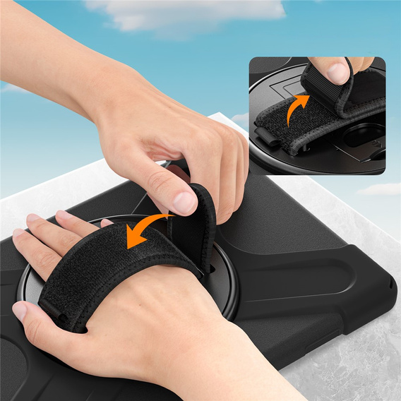 Páncélozott tok állvánnyal és vállpánttal Samsung Galaxy Tab A11+ készülékhez