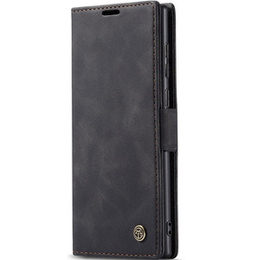 CASEME tok Samsung Galaxy S22 Ultra, Leather Wallet Case, fekete