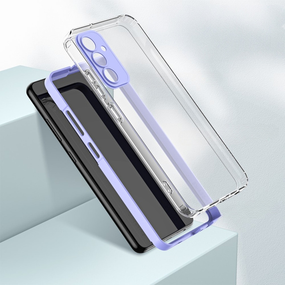 Telefontok a Samsung Galaxy M34 5G, Fusion Hybrid, átlátszó / lila