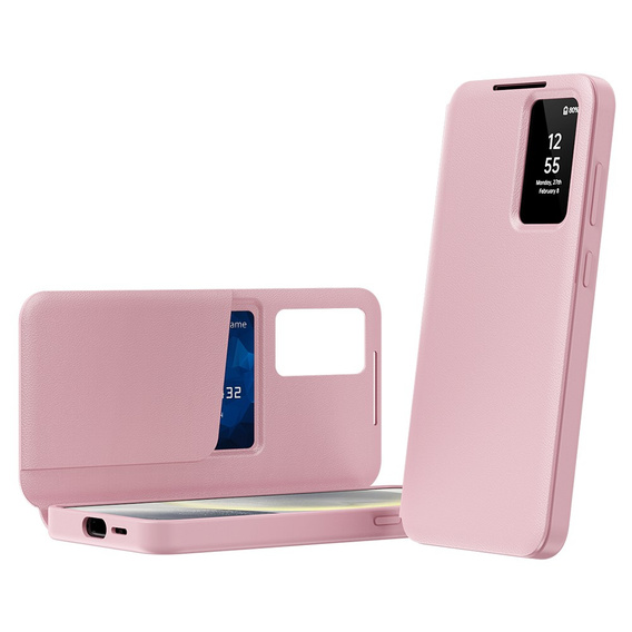 Flip tok Samsung Galaxy S25 Ultra, Smart View Wallet, rózsaszín