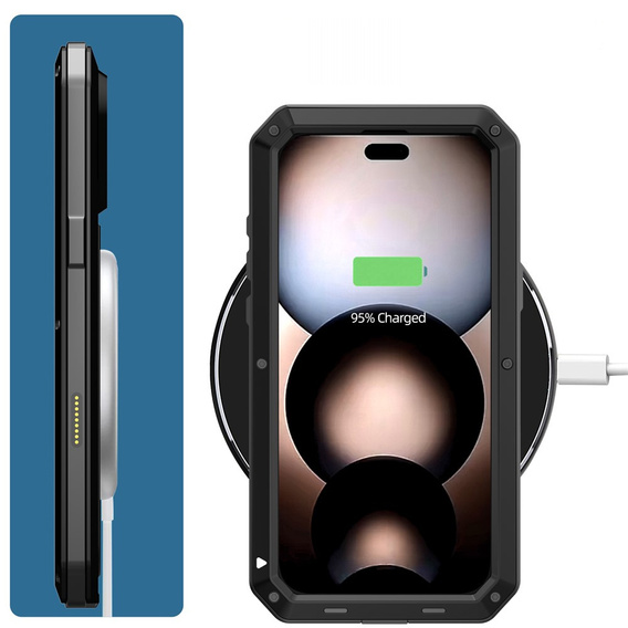 Páncélozott tok beépített edzett üveggel iPhone 17 Pro Max készülékekhez