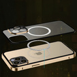 Magnetic Dual Glass MagSafe tok iPhone 14 Pro, arany