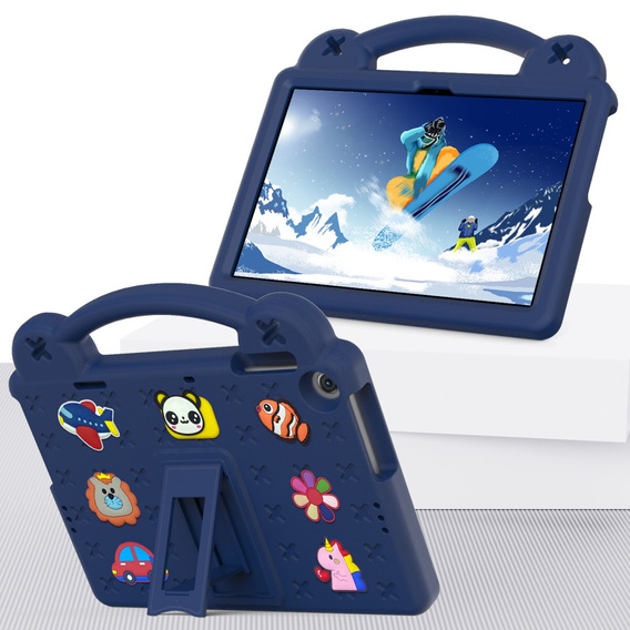 Gyermek tok Lenovo Tab M10 10.1 Gen 3 TB-328FU/TB-328XU, Cute Patterns, állvánnyal, sötétkék