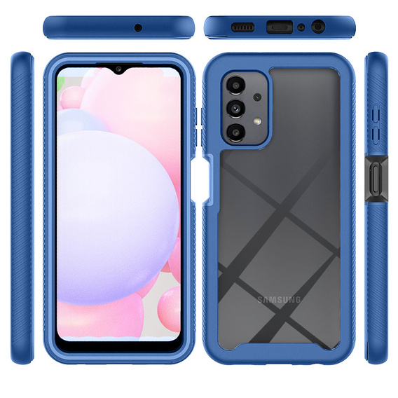 Tok Samsung Galaxy A13 4G készülékhez, Shockproof, fóliával, kék