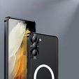 Kameravédő tok Samsung Galaxy S21, CamShield MagSafe, átlátszó / fekete