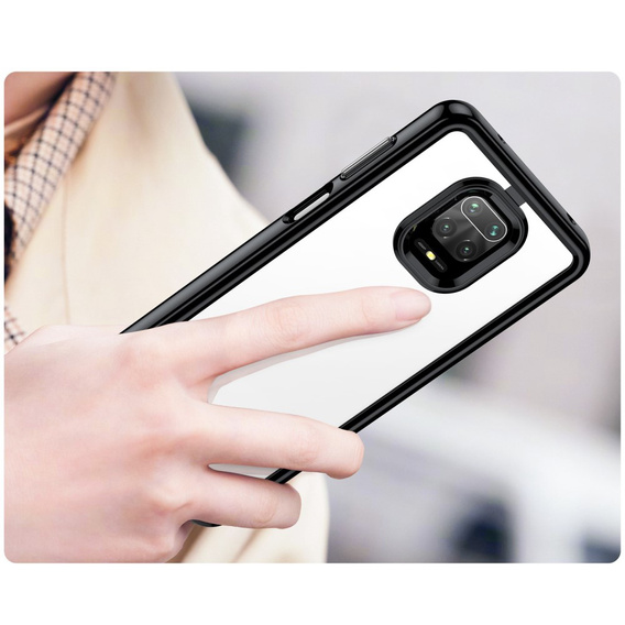 Telefontok a Xiaomi Redmi Note 9S / 9 Pro / 9 Pro Max, Fusion Hybrid, átlátszó / fekete